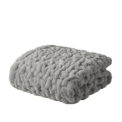 Kirkland's Home Ruched Faux Fur Throw- Blankets & Throws