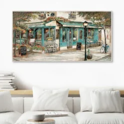 Kirkland's Home Rue Du Jardin Corner Bistro Framed Wall Art- Framed Art