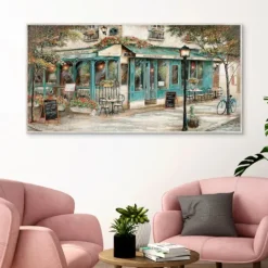 Kirkland's Home Rue Du Jardin Corner Bistro Framed Wall Art- Framed Art