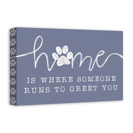 Kirkland's Home Runs To Greet You Canvas Art Print, 18X12 In.- Wall Quotes & Signs