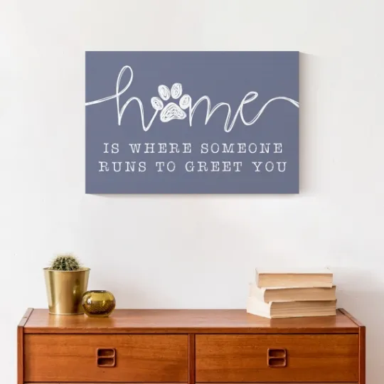 Kirkland's Home Runs To Greet You Canvas Art Print, 18X12 In.- Wall Quotes & Signs