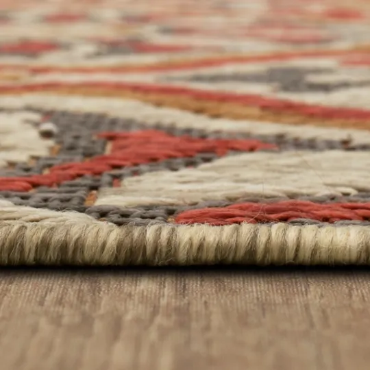 Kirkland's Home Rust Boho Ikat Indoor/Outdoor Area Rug, 5X7- Outdoor Rugs