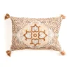 Kirkland's Home Rust Embroidered Medallion Lumbar Pillow- Pillows