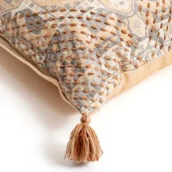 Kirkland's Home Rust Embroidered Medallion Lumbar Pillow- Pillows