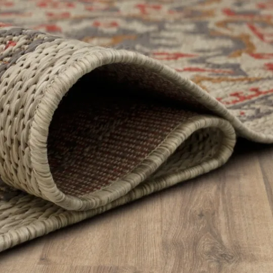 Kirkland's Home Rust Global Ikat Indoor/Outdoor Area Rug, 5X7- Outdoor Rugs
