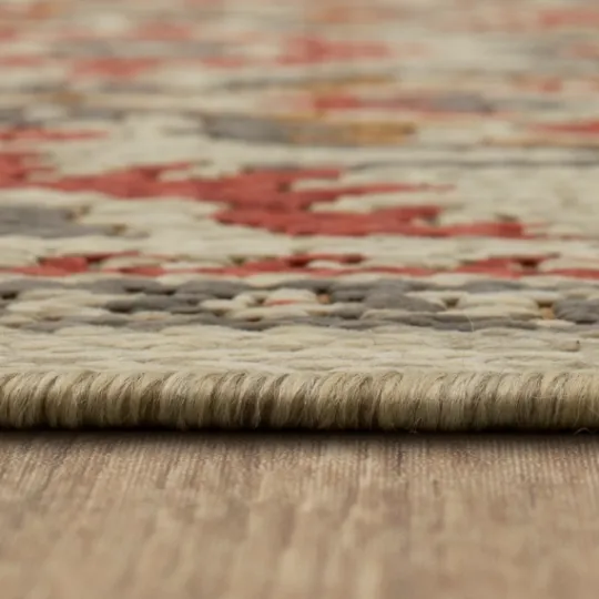 Kirkland's Home Rust Global Ikat Indoor/Outdoor Area Rug, 5X7- Outdoor Rugs