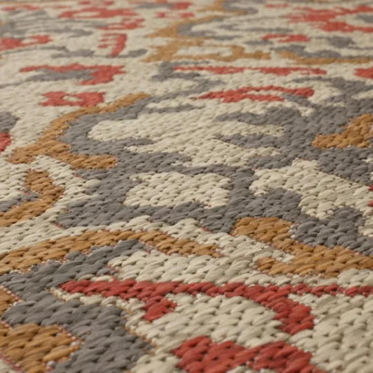 Kirkland's Home Rust Global Ikat Indoor/Outdoor Area Rug, 5X7- Outdoor Rugs