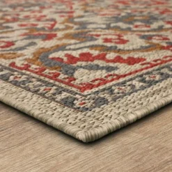 Kirkland's Home Rust Global Ikat Indoor/Outdoor Area Rug, 5X7- Outdoor Rugs