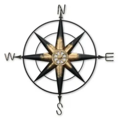 Kirkland's Home Rusted Metal Compass Wall Plaque- Wall Plaques