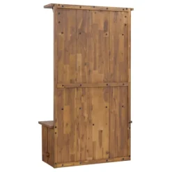 Kirkland's Home Rustic Acacia Wood Hall Tree- Entryway Furniture