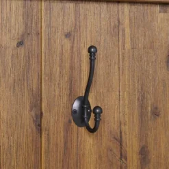 Kirkland's Home Rustic Acacia Wood Hall Tree- Entryway Furniture