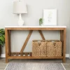 Kirkland's Home Rustic A-Frame Marble And Walnut Console Table- Console Tables