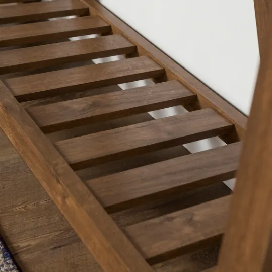 Kirkland's Home Rustic A-Frame Marble And Walnut Console Table- Console Tables