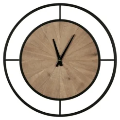 Kirkland's Home Rustic Brown And Black Newfield Clock- Clocks