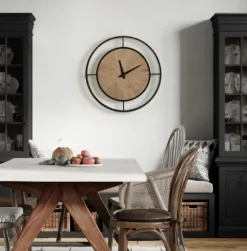 Kirkland's Home Rustic Brown And Black Newfield Clock- Clocks