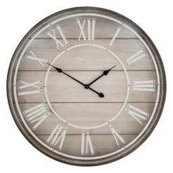 Kirkland's Home Rustic Charm Wood Wall Clock- Clocks