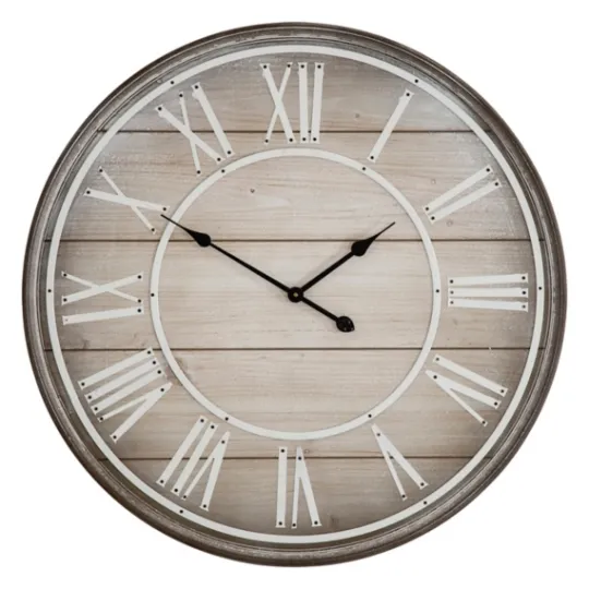 Kirkland's Home Rustic Charm Wood Wall Clock- Clocks