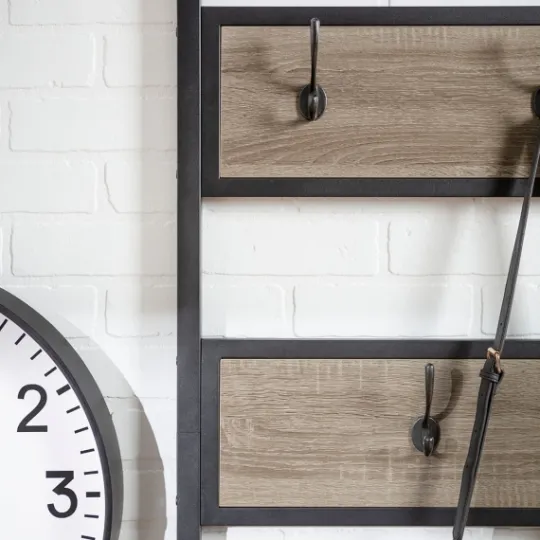 Kirkland's Home Rustic Driftwood Hall Tree- Entryway Furniture