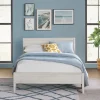 Kirkland's Home Rustic Eggshell Wood Panel Full Bed Frame- Beds & Headboards