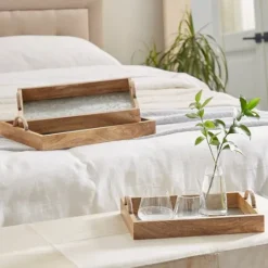 Kirkland's Home Rustic Galvanized 3-Pc. Decorative Tray Set- Decorative Trays