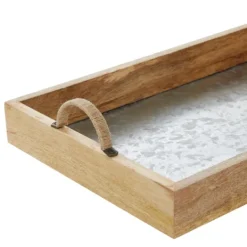 Kirkland's Home Rustic Galvanized 3-Pc. Decorative Tray Set- Decorative Trays