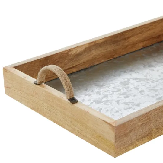 Kirkland's Home Rustic Galvanized 3-Pc. Decorative Tray Set- Decorative Trays