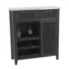 Kirkland's Home Rustic Galvanized Top Wine Cabinet- Cabinets & Sideboards