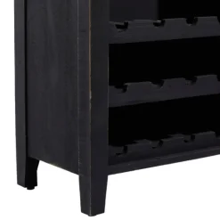 Kirkland's Home Rustic Galvanized Top Wine Cabinet- Cabinets & Sideboards