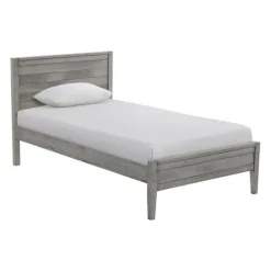 Kirkland's Home Rustic Gray Pine Panel Twin Bed Frame- Beds & Headboards