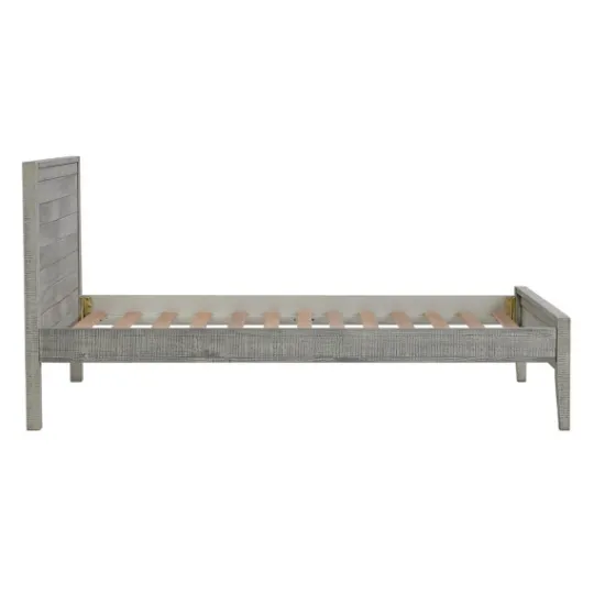 Kirkland's Home Rustic Gray Pine Panel Twin Bed Frame- Beds & Headboards