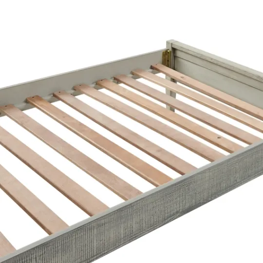 Kirkland's Home Rustic Gray Pine Panel Twin Bed Frame- Beds & Headboards