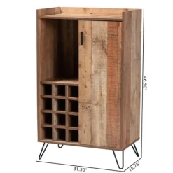Kirkland's Home Rustic Hairpin Wine Cabinet- Cabinets & Sideboards