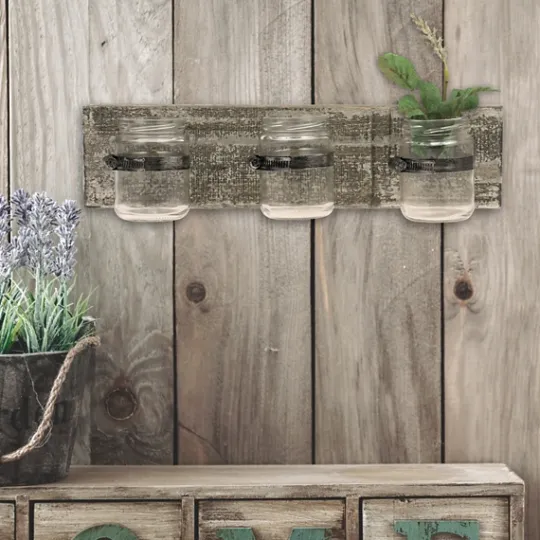 Kirkland's Home Rustic Jars Wall Organizer- Wall Storage