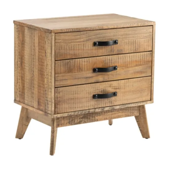 Kirkland's Home Rustic Medium 3-Drawer Side Table- Accent & End Tables