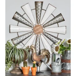 Kirkland's Home Rustic Metal Windmill Wall Plaque- Wall Plaques