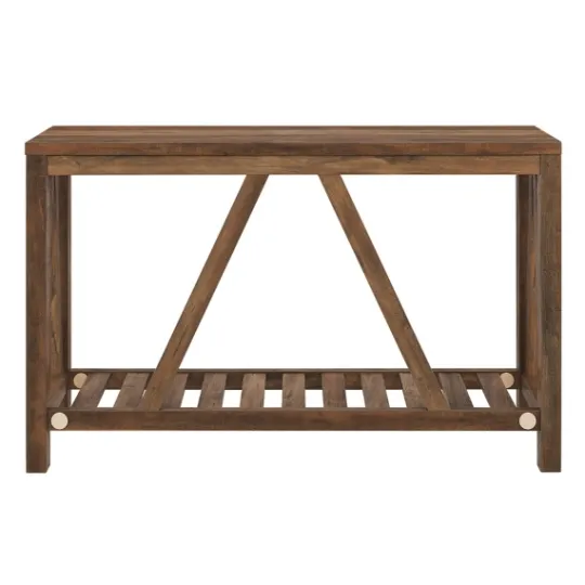 Kirkland's Home Rustic Oak A-Frame Console Table- Console Tables
