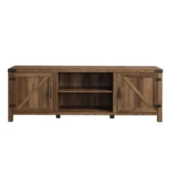 Kirkland's Home Rustic Oak Barn Door Tv Stand- Tv Stands & Media Consoles
