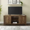 Kirkland's Home Rustic Oak Barn Doors Tv Stand- Tv Stands & Media Consoles