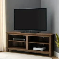Kirkland's Home Rustic Oak Corner Tv Stand- Tv Stands & Media Consoles