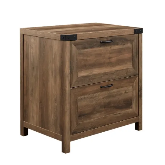 Kirkland's Home Rustic Oak 2-Drawer Wood File Cabinet- Office Furniture