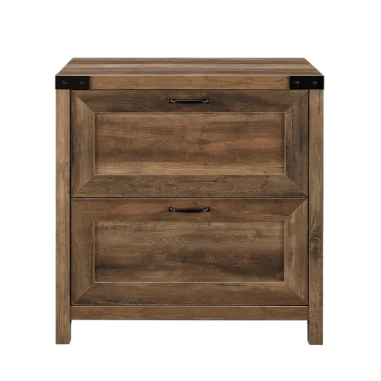 Kirkland's Home Rustic Oak 2-Drawer Wood File Cabinet- Office Furniture