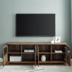 Kirkland's Home Rustic Oak Four Door Tv Stand- Tv Stands & Media Consoles