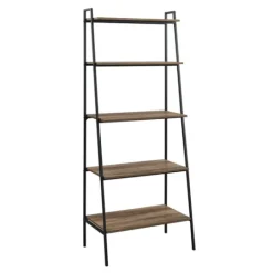 Kirkland's Home Rustic Oak Industrial Ladder Bookshelf- Bookshelves