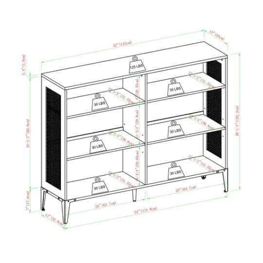 Kirkland's Home Rustic Oak Mesh Accent Bookshelf- Entryway Furniture