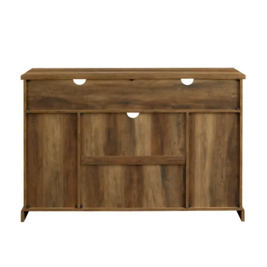 Kirkland's Home Rustic Oak Sliding Barn Door Highboy Tv Stand- Tv Stands & Media Consoles