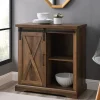 Kirkland's Home Rustic Oak Sliding Barn Door Cabinet- Cabinets & Sideboards