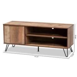 Kirkland's Home Rustic Oak Wood Tv Stand- Tv Stands & Media Consoles