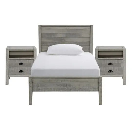 Kirkland's Home Rustic Pine Panel 3-Pc. Twin Bedroom Set- Beds & Headboards