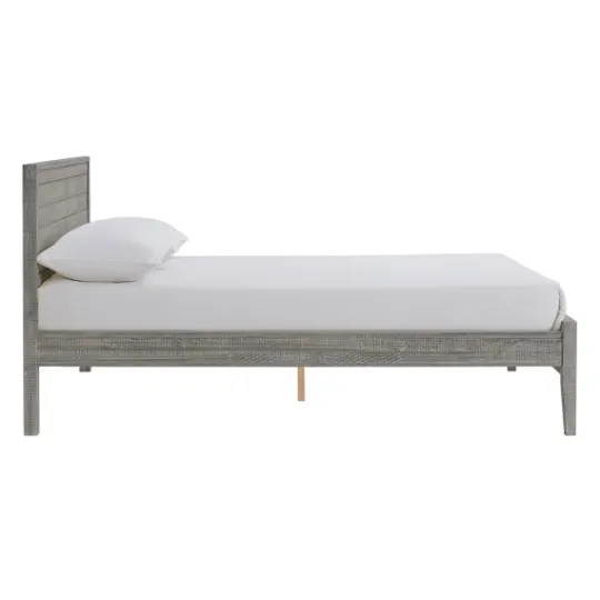 Kirkland's Home Rustic Smoke Wood Panel Full Bed Frame- Beds & Headboards