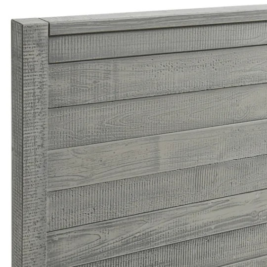 Kirkland's Home Rustic Smoke Wood Panel Full Bed Frame- Beds & Headboards
